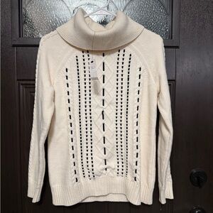 Talbots Cream Cowl Neck Sweater